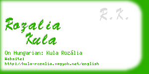 rozalia kula business card